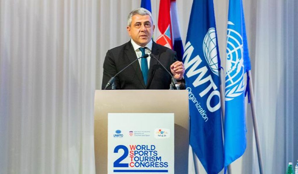 Zurab Pololikashvili, UNWTO secretary-general, speaking at the World Sports Tourism Congress