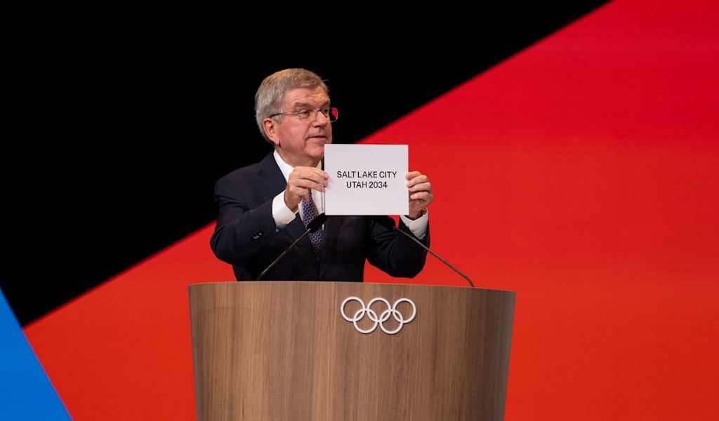 IOC president Thomas Bach unveils Salt Lake City-Utah 2034