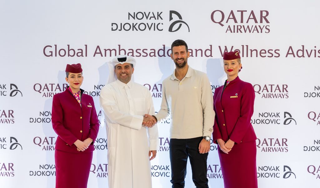 Novak Djokovic forms global partnership with Qatar Airways